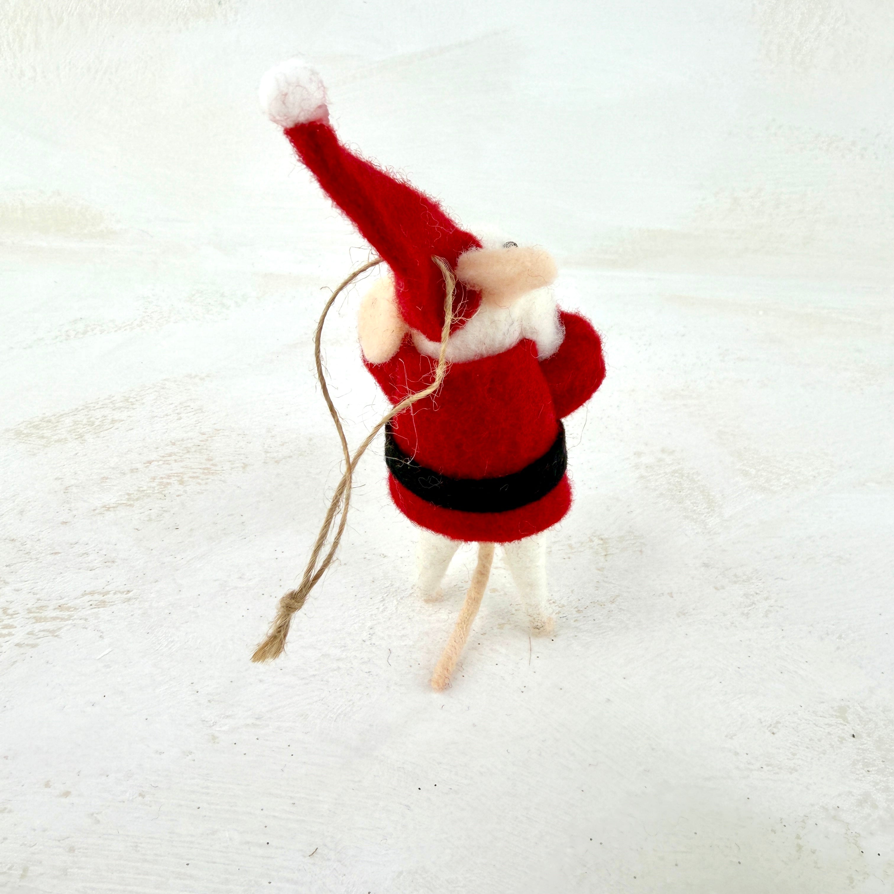 Wool mouse as santa!