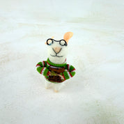 Wool mouse jumper & glasses