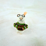 Wool mouse jumper & glasses
