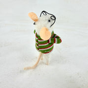 Wool mouse jumper & glasses