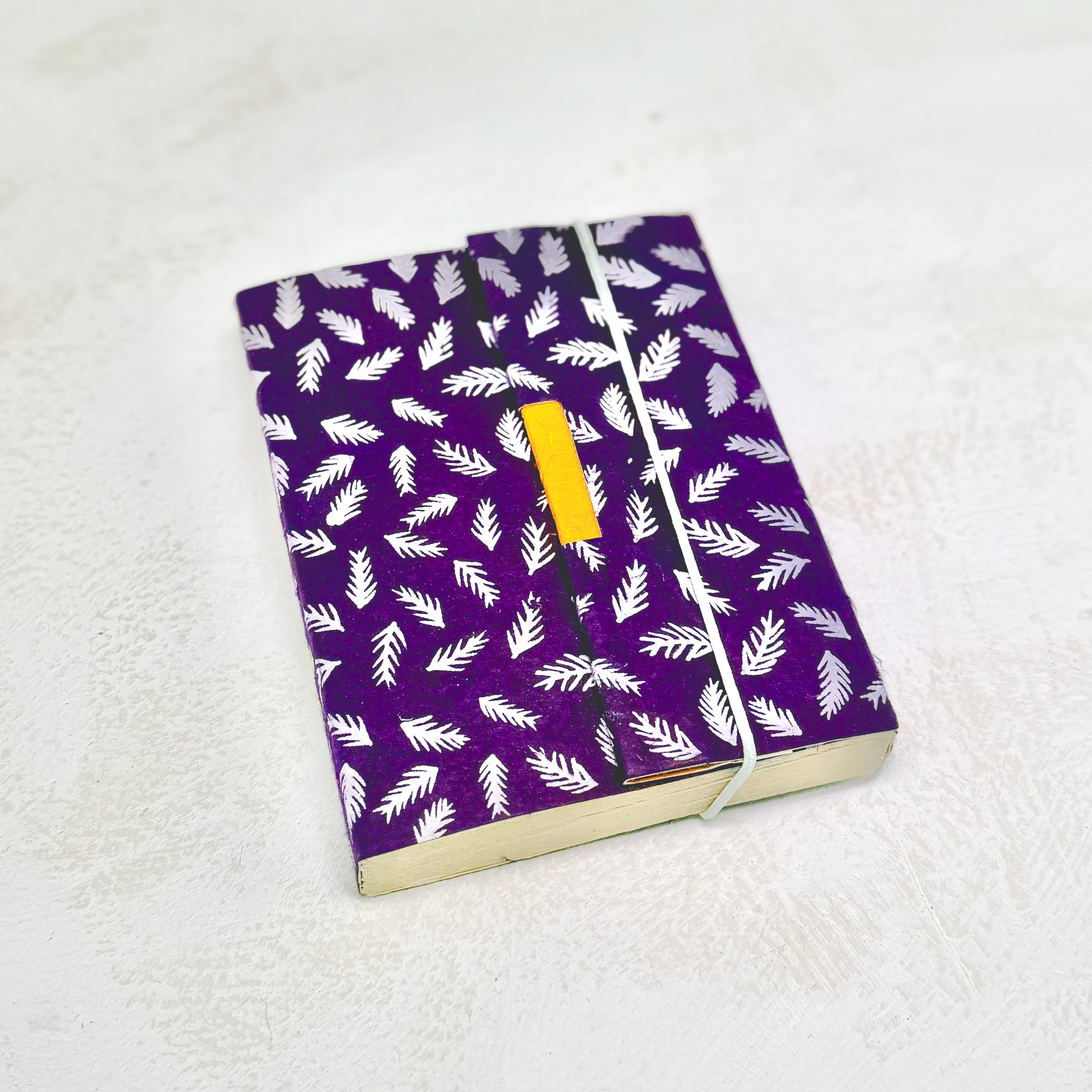 Anglesey Paper Company Artist handmade journal, purple fern