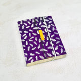 Artist handmade journal, purple fern