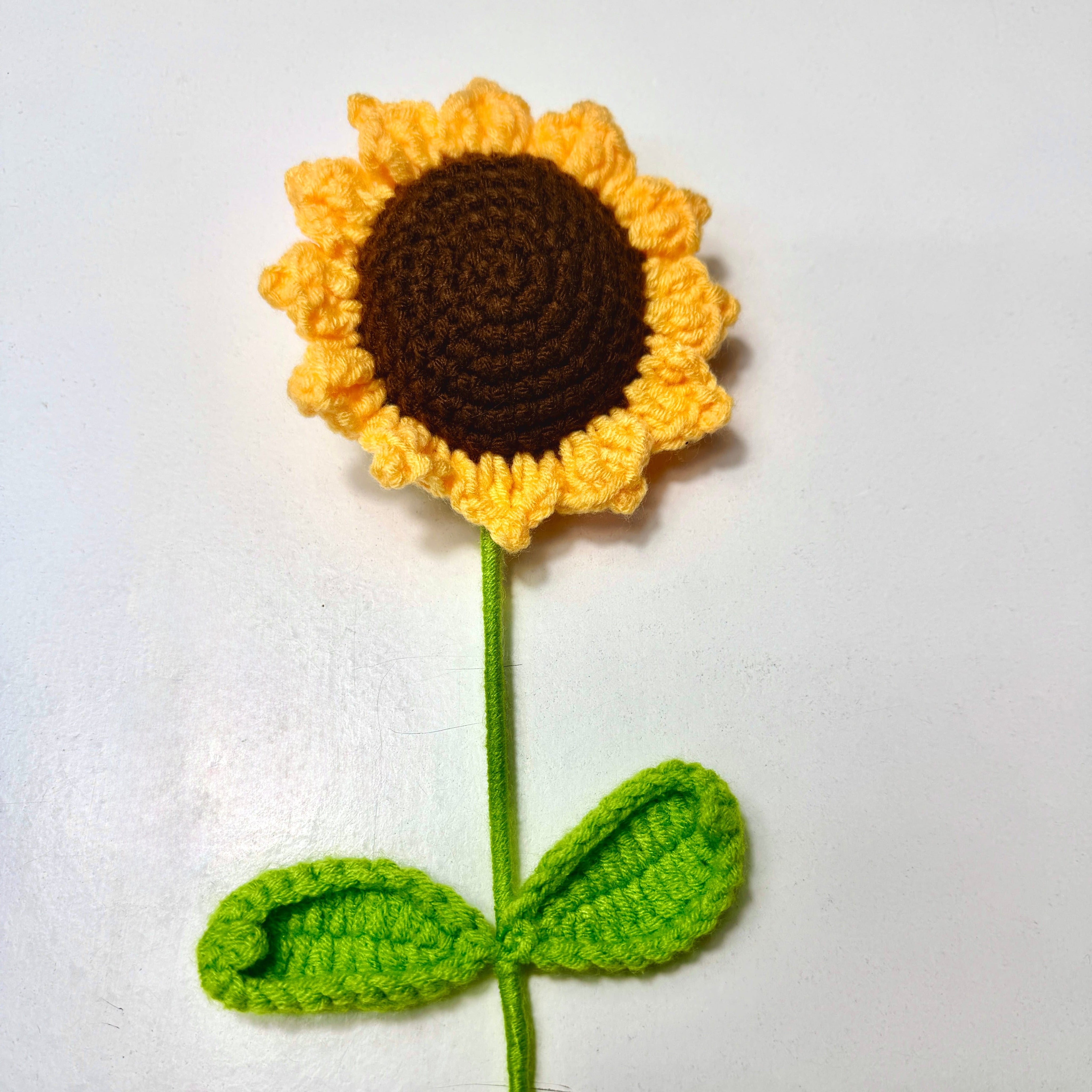 Clever Hands Handmade Crochet Sunflower Decoration – 35cm Stem