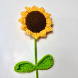 Handmade Crochet Sunflower Decoration – 35cm Stem