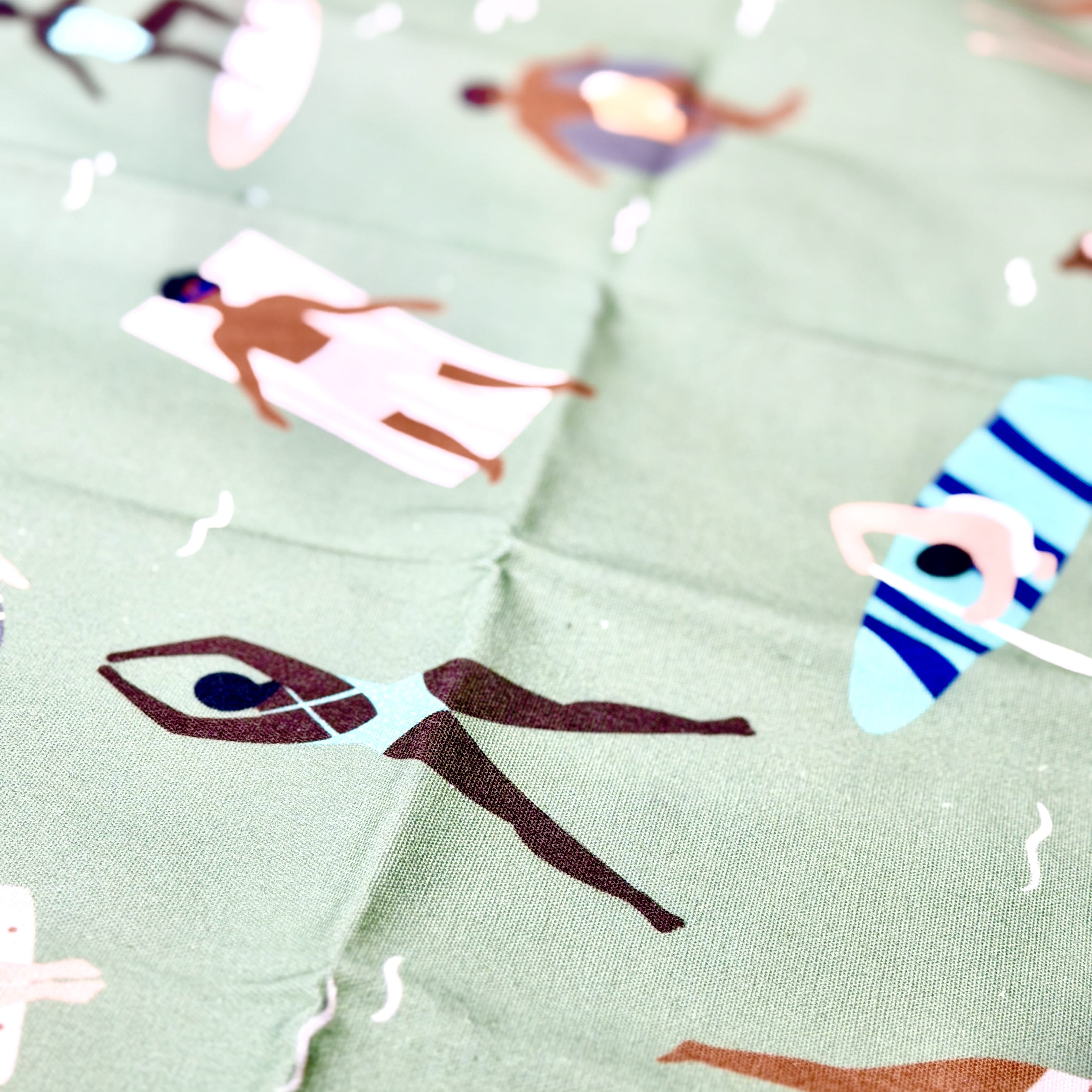 Clever Hands Retro Swimmers Tea Towel