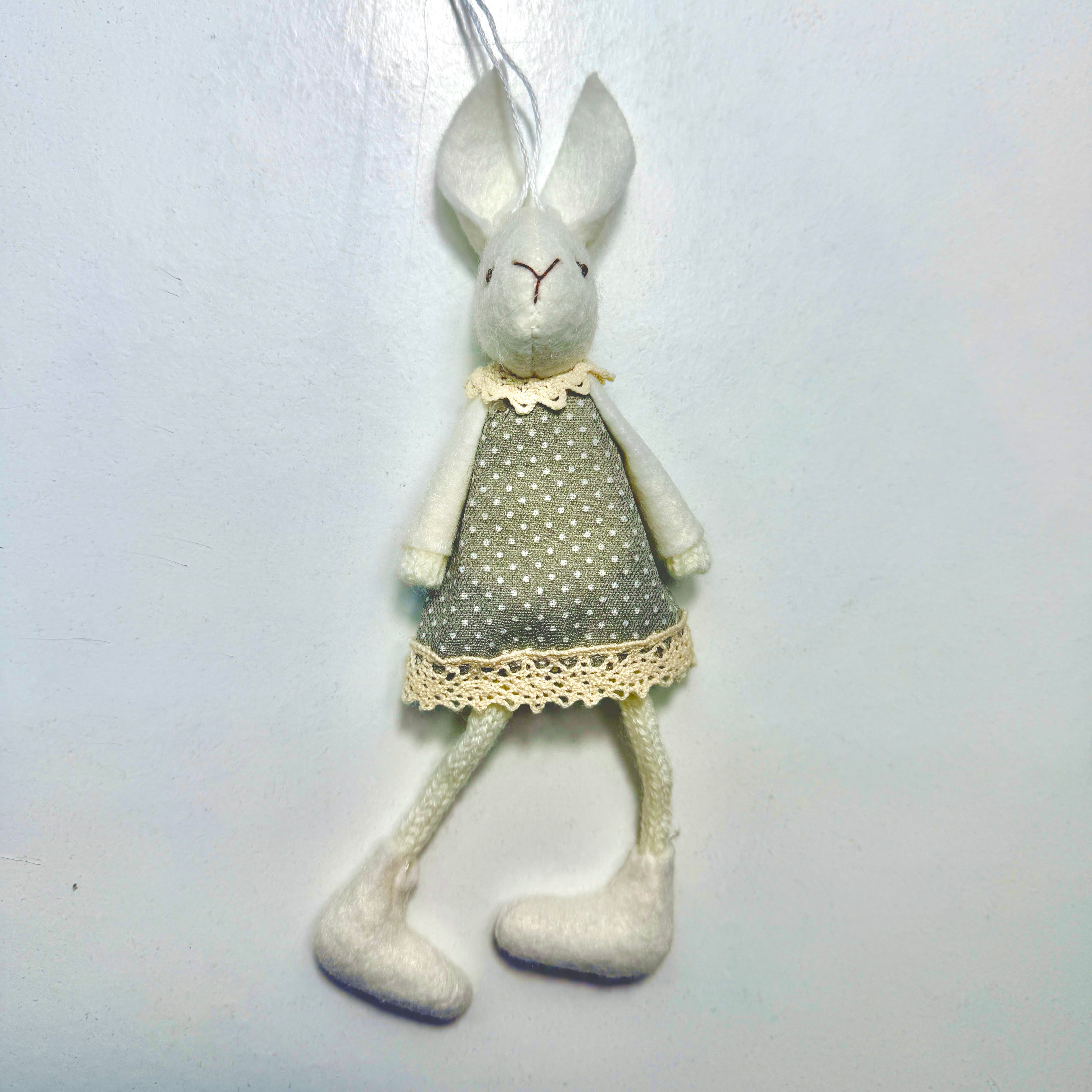 Hanging Fabric Bunny in Dress