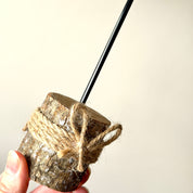 Clever Hands Hand Carved Wooden Bird Ornament on Bark Base