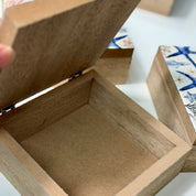 Clever Hands Coastal Shell Design Wooden Keepsake Box