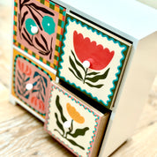 Clever Hands Floral 4 Drawer Colourful Storage Chest