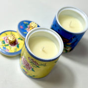 Porcelain Scented Flower Candle Jar
