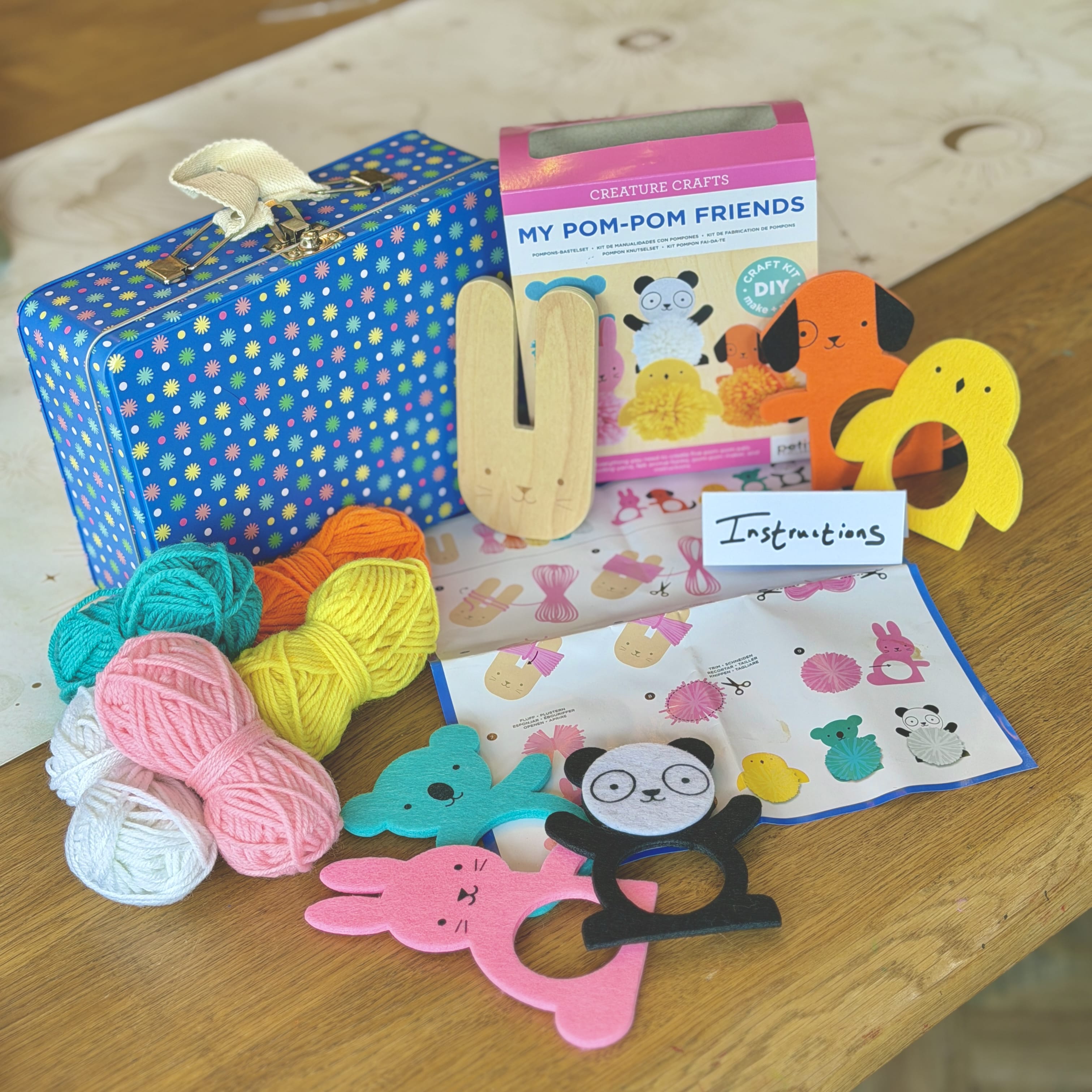 Petit Collage DIY Animal Pom Pom Making Craft Kit (Age 6+)