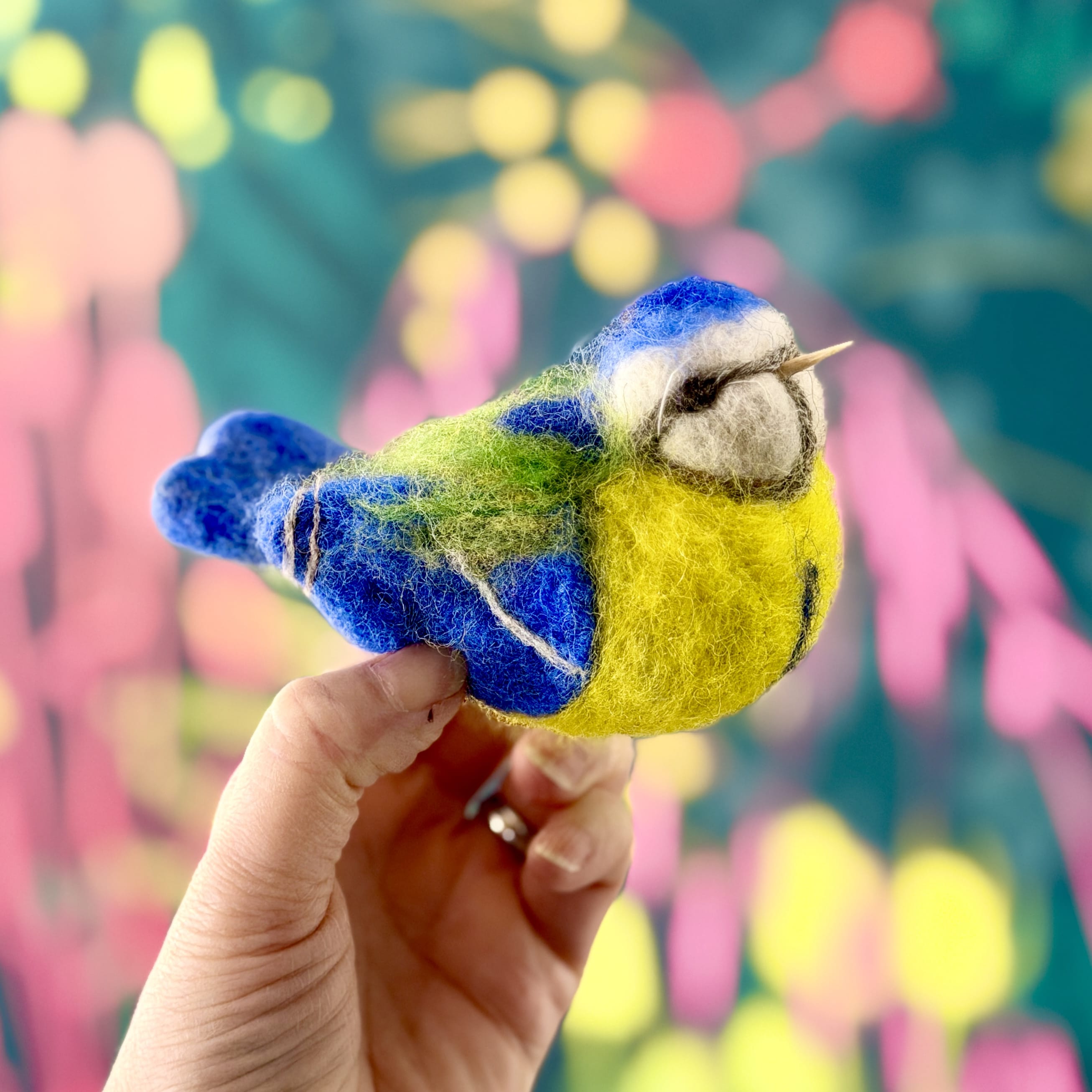 Knotty Potty Beginner Needle Felting: Butterfly & Blue Tit