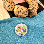 Fair to Trade Hand Embroidered Floral Brooch