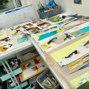 Hilary Dron Cold Wax and oil paint, a seascape workshop