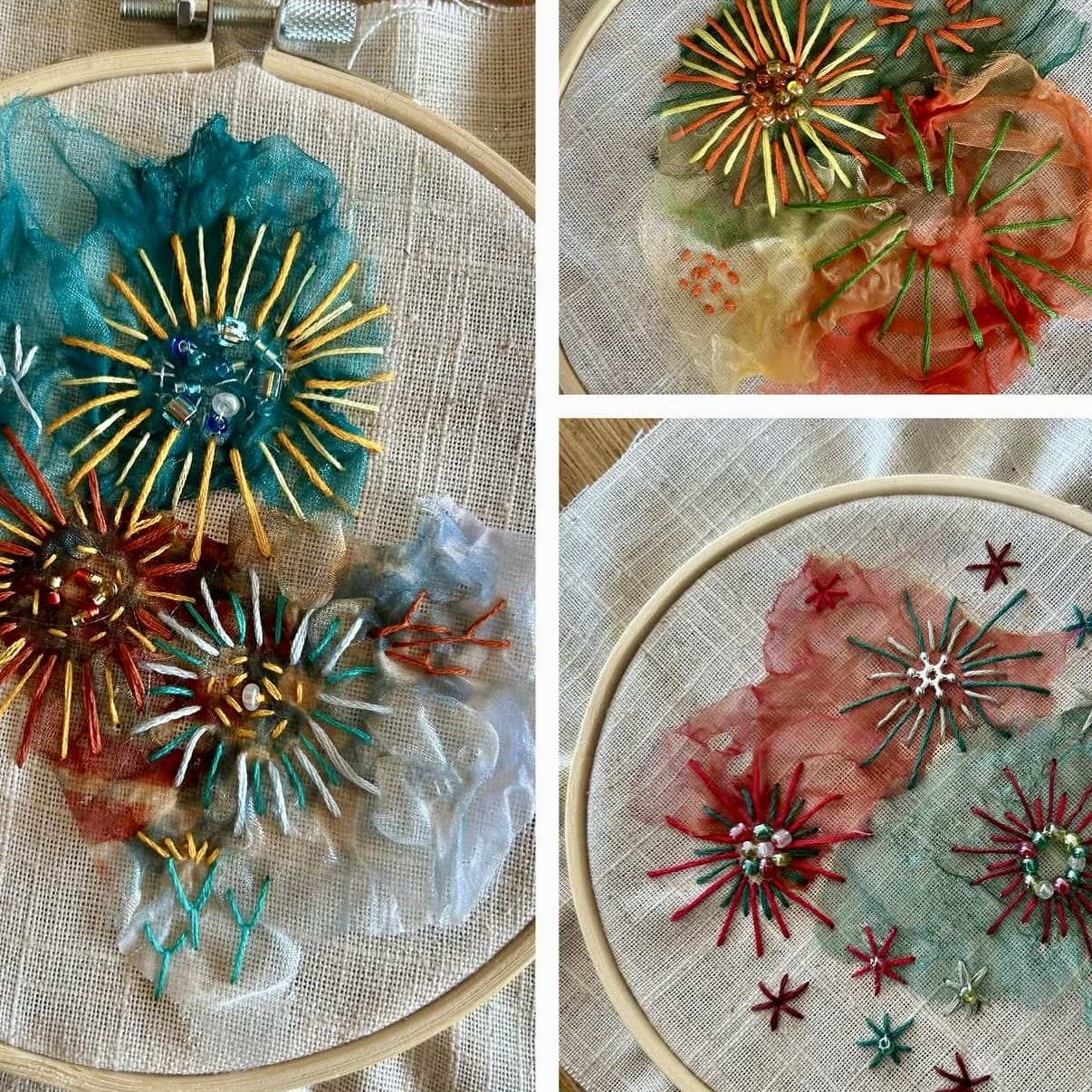 Diane Moore Artist Starburst creative handstitch