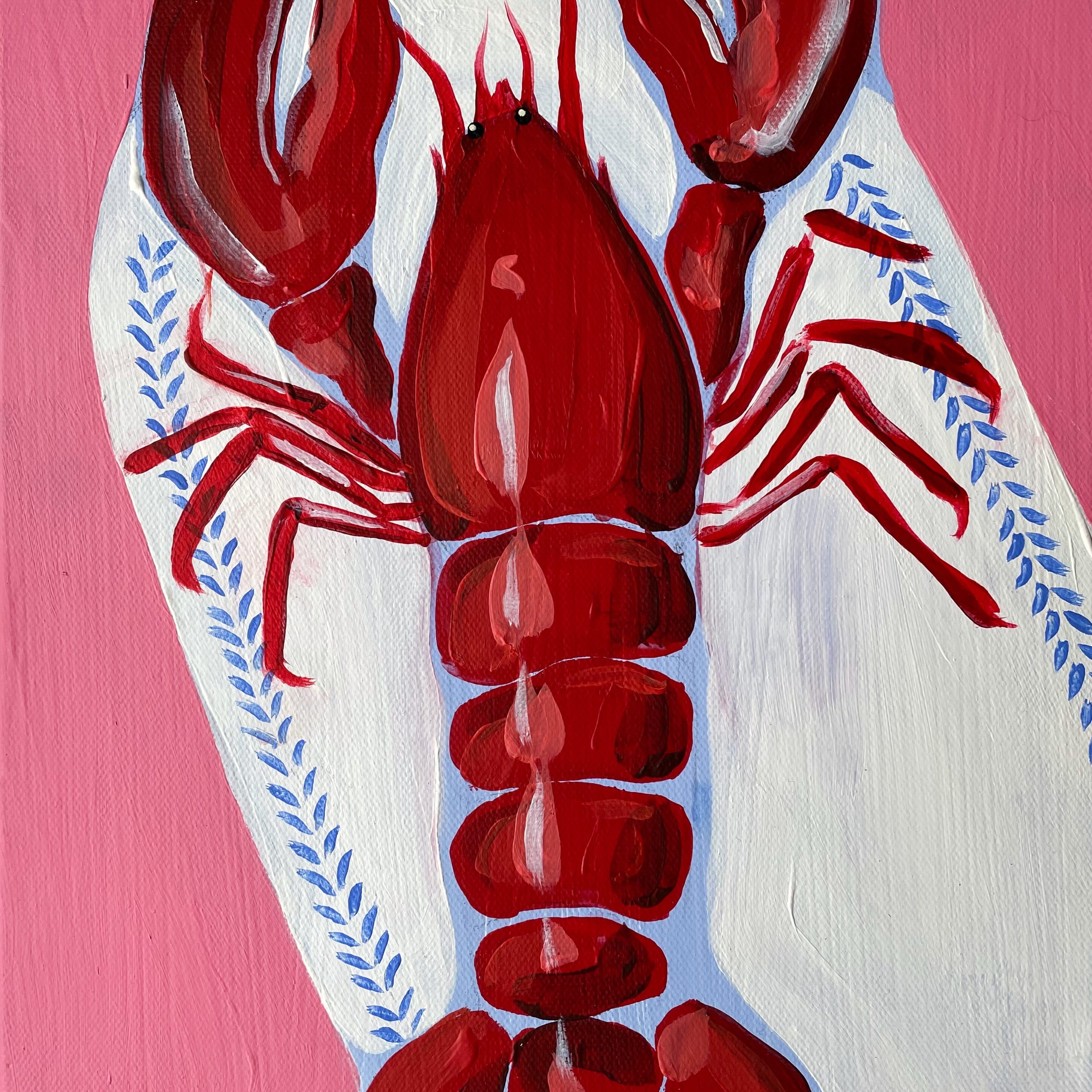 Mia Cathcart Lobster painting workshop