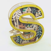 Light up snowy letter, monogram S