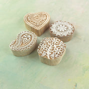 Wooden carved blocks for textile printing