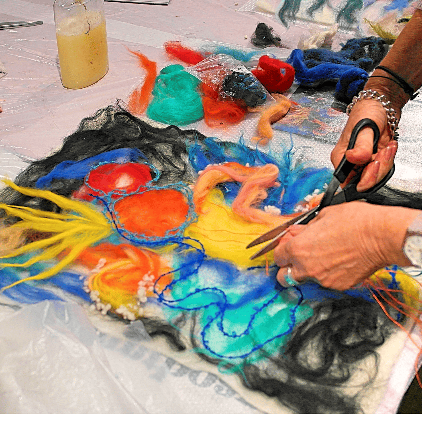 Clever Hands Workshops Workshop feltmaking wall art