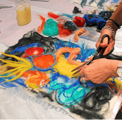 Clever Hands Workshops Workshop feltmaking wall art