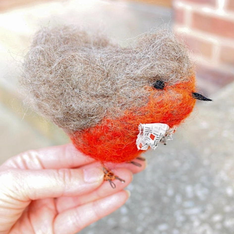 Workshop needlefelt a robin