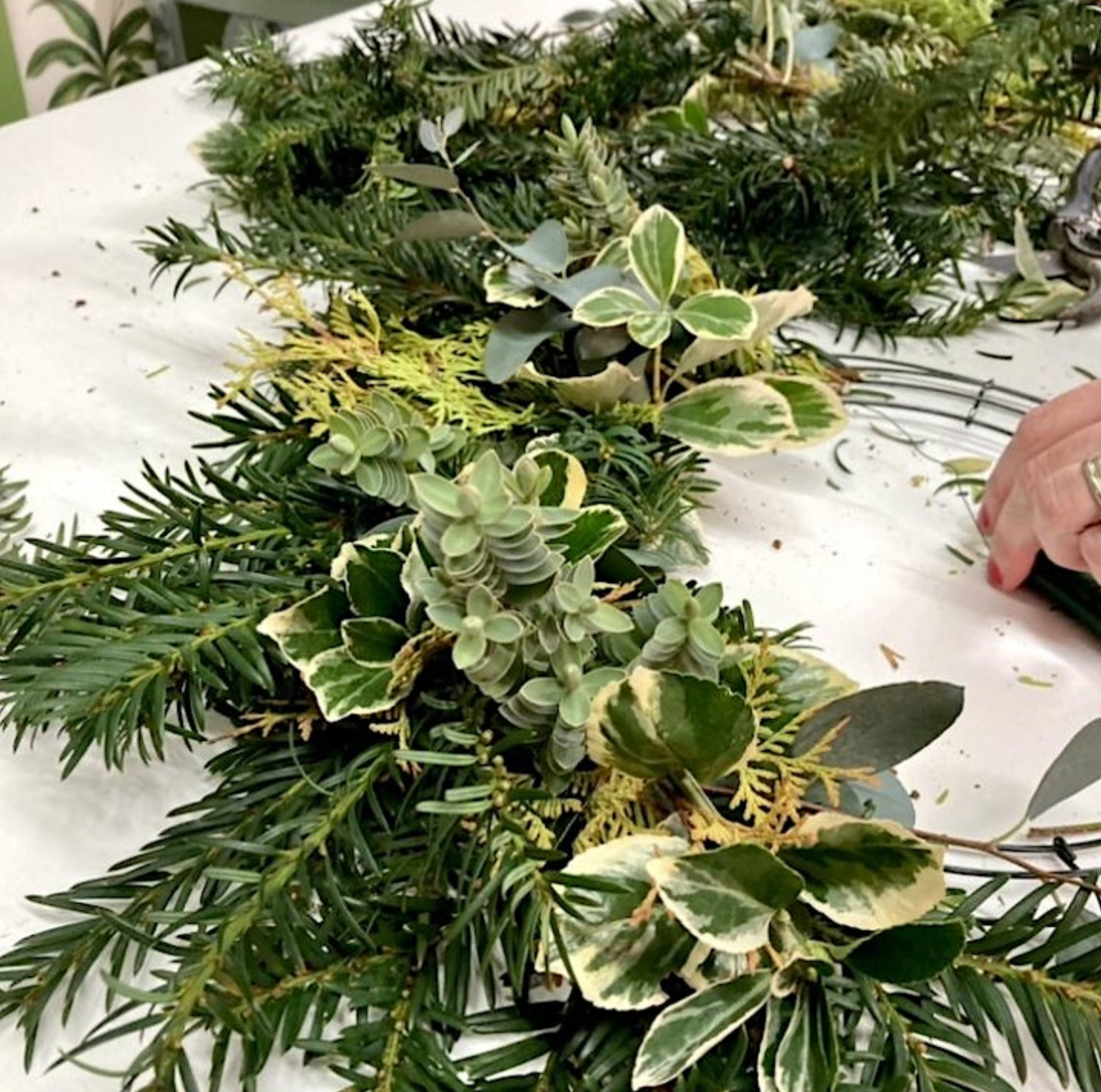 Workshop Christmas wreath making