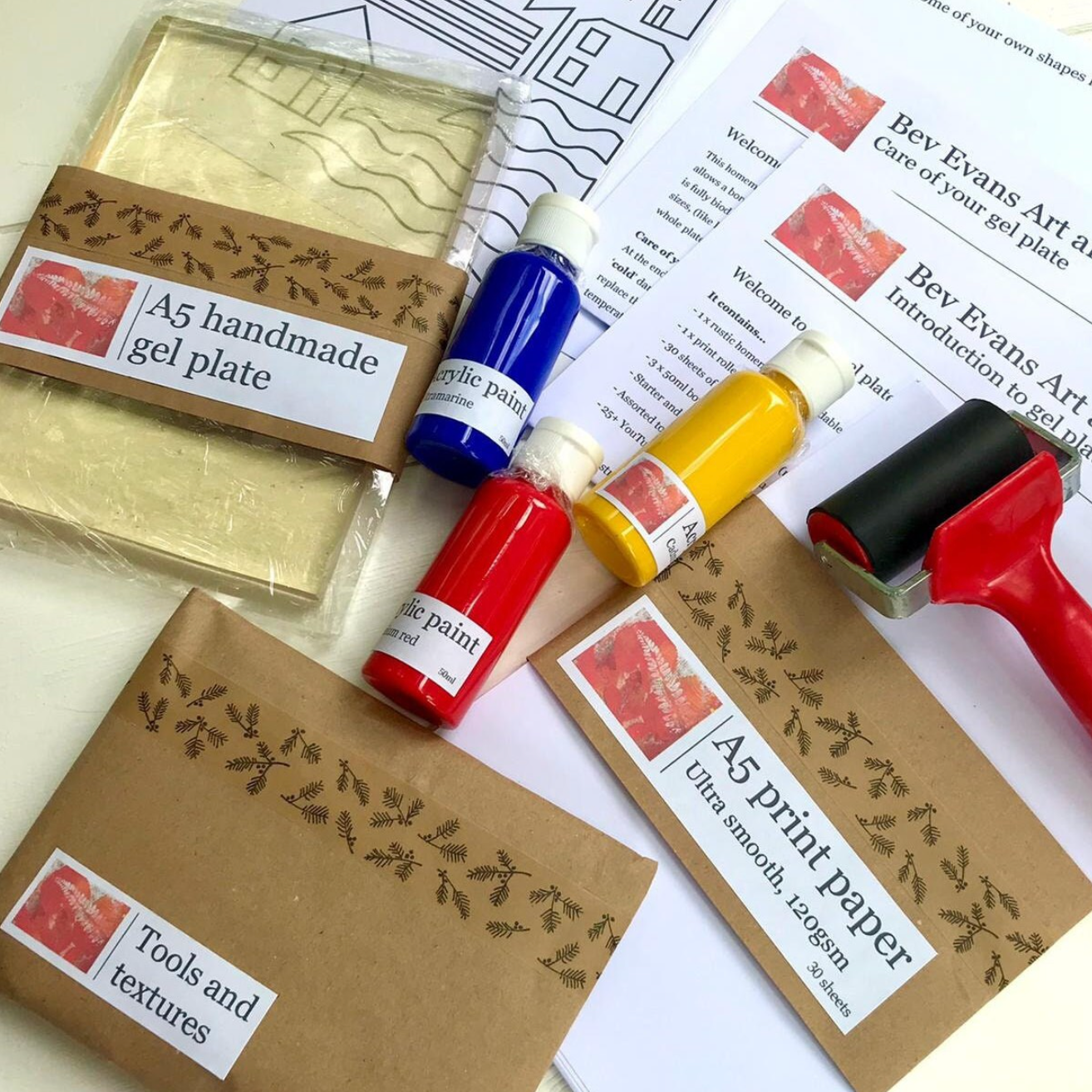 Gelli plate kit for gel or mono printing