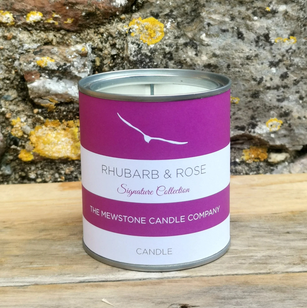 Rhubard and Rose Candle Tin