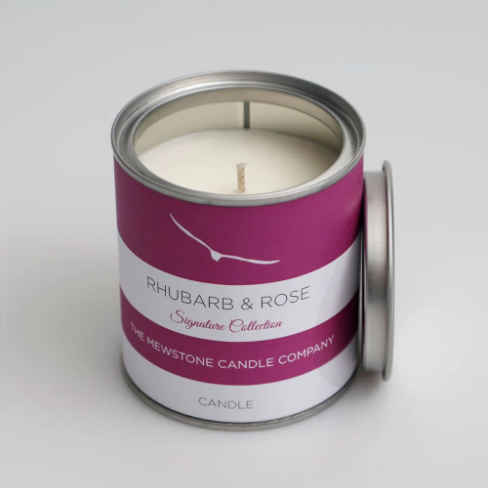 Rhubard and Rose Candle Tin