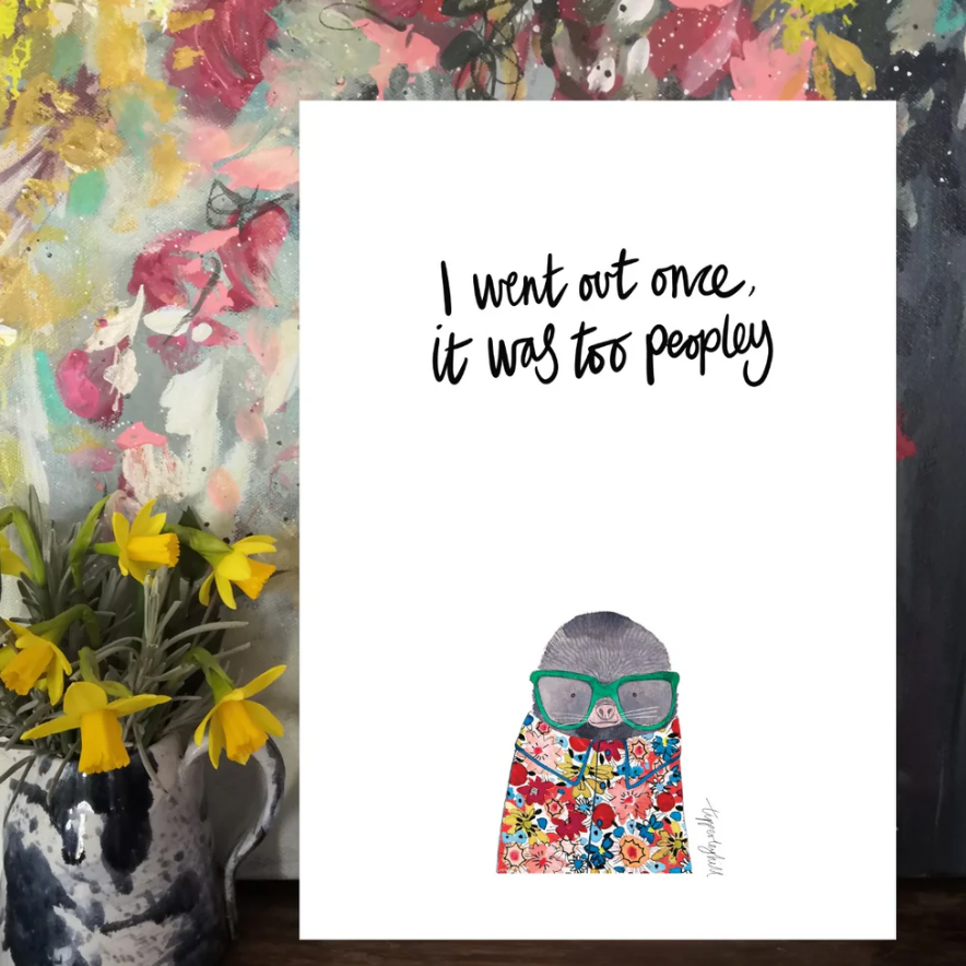A4 art print, I went out once