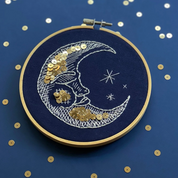 Embroidery kit moth & moon