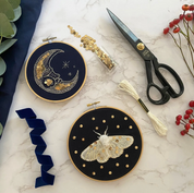 Embroidery kit moth & moon