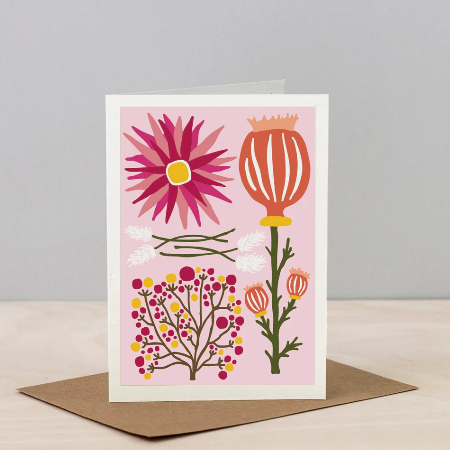 Art card - dried pink