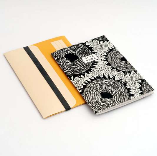 Notebook black sunflowers