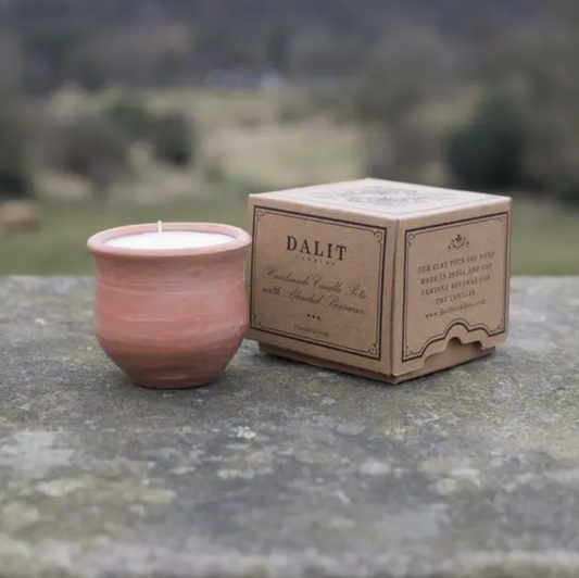Handmade Indian Terracotta Pavani Candle - Jasmine Scented