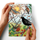 Advent calender card, British Birds