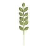 Knitted green leaf stem