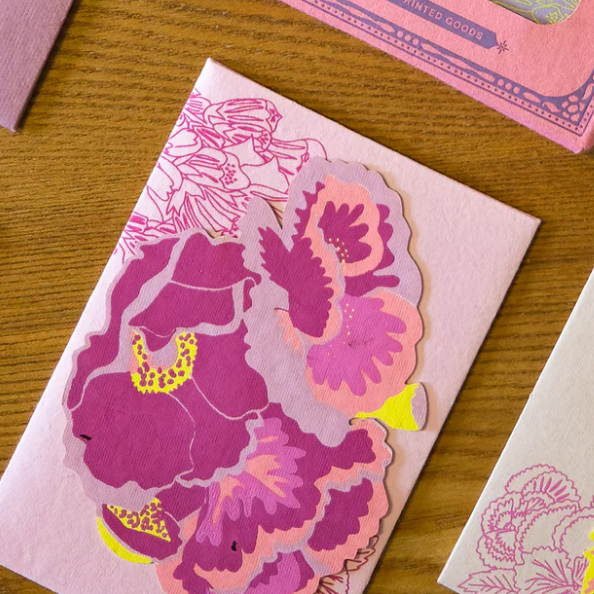 Notecards set of 5 floral