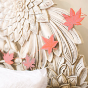 Stitched garland Autumn leaves