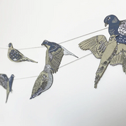Stitched garland turtle doves