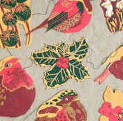 Stitched garland Christmas hedgerow