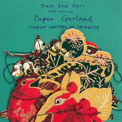 Stitched garland Christmas hedgerow