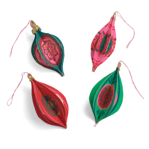 Baubles paper hanging decorations
