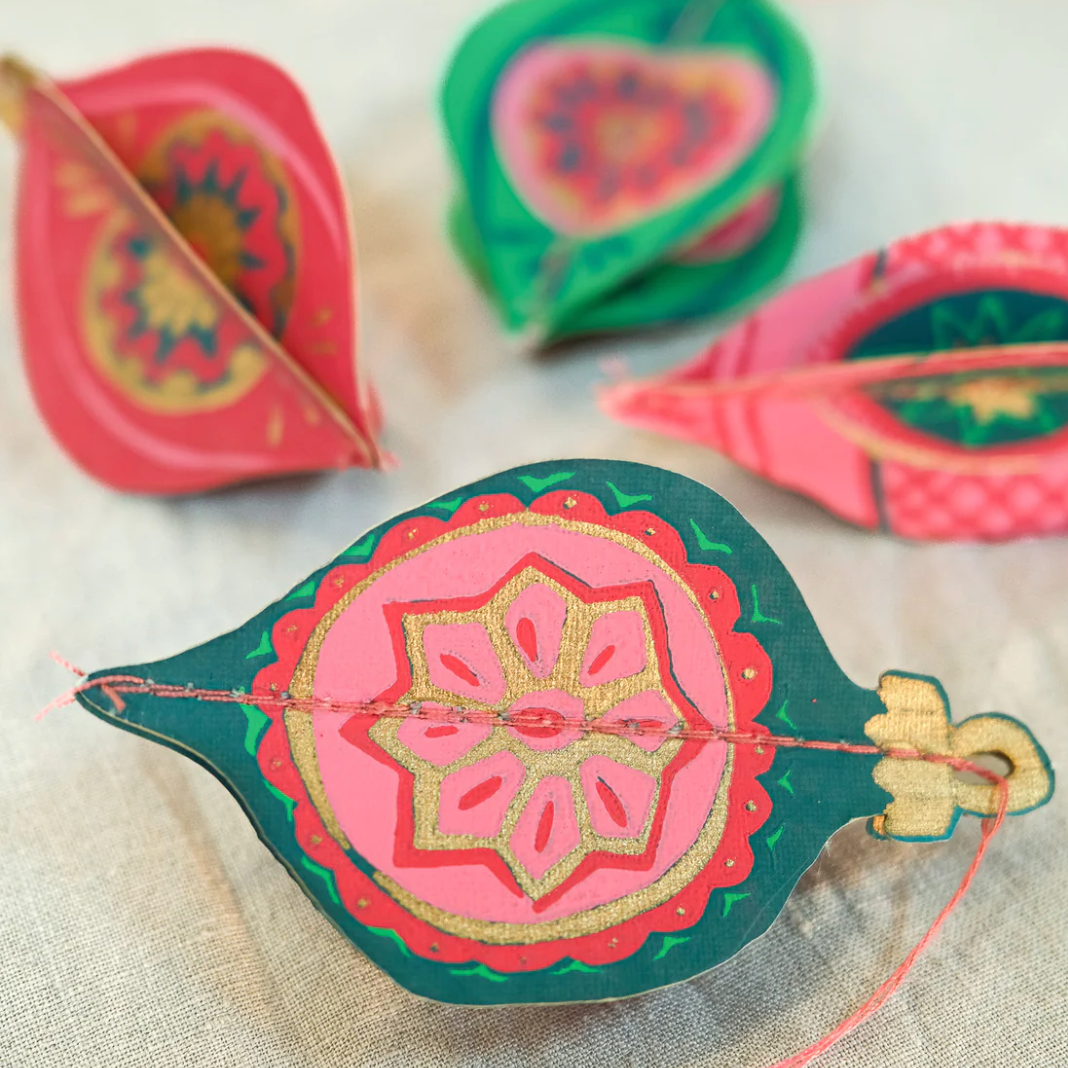 Baubles paper hanging decorations