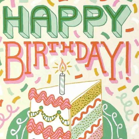Slice of Cake, Happy Birthday Greeting Card