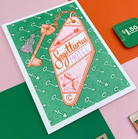 A6 Sagittarius Mini Zodiac print