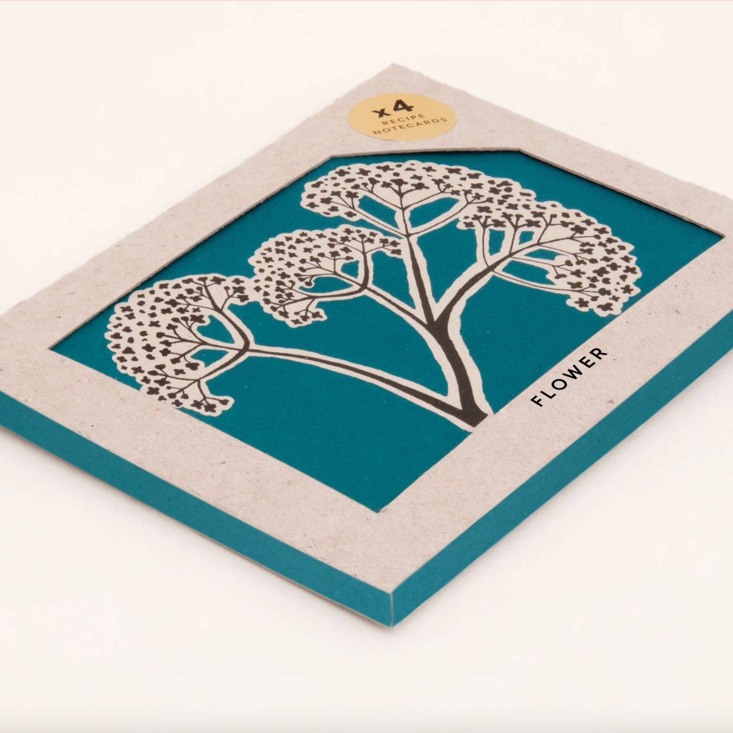 Flower recipe notecard set
