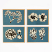 Flower recipe notecard set