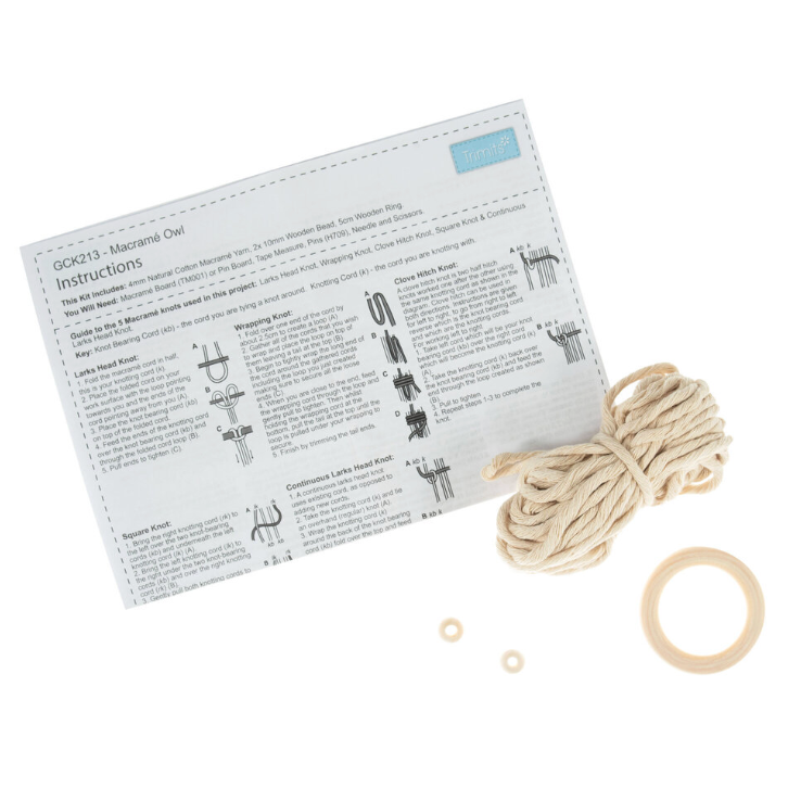 Macrame mini owl kit