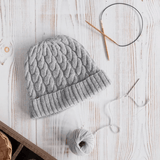 Learn to knit cable hat kit